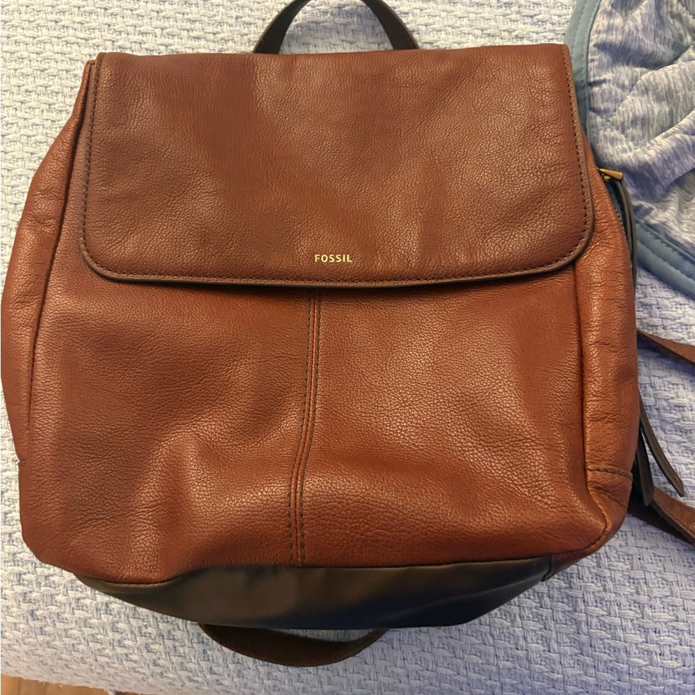 Fossil Women’s Rich Brown Leather Backpack